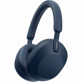 Sony WH-1000XM5 - Noise Cancelling Wireless Headphones - Midnight Blue bluetooth headphones, cheap wireless headphones, headphones with mic