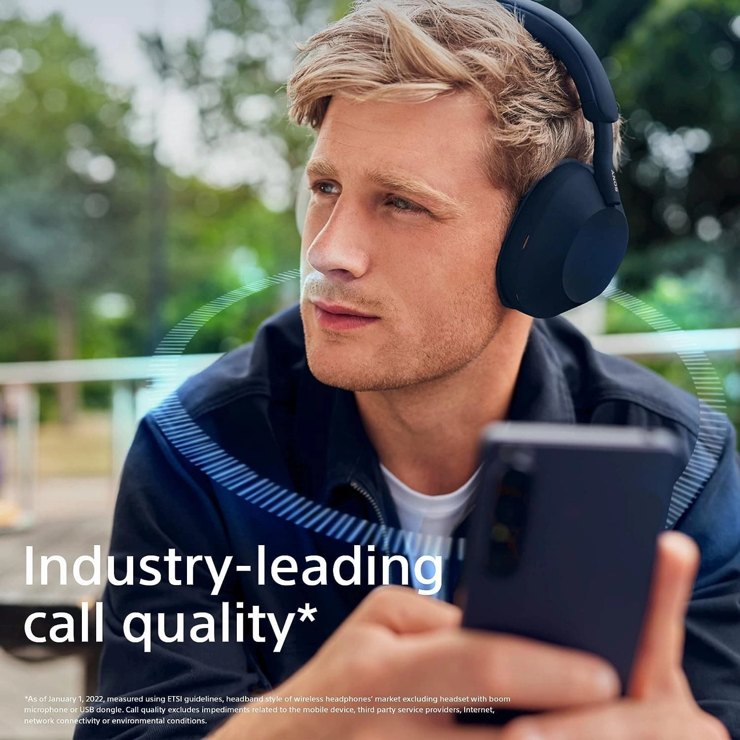 Sony WH-1000XM5 - Noise Cancelling Wireless Headphones - Midnight Blue