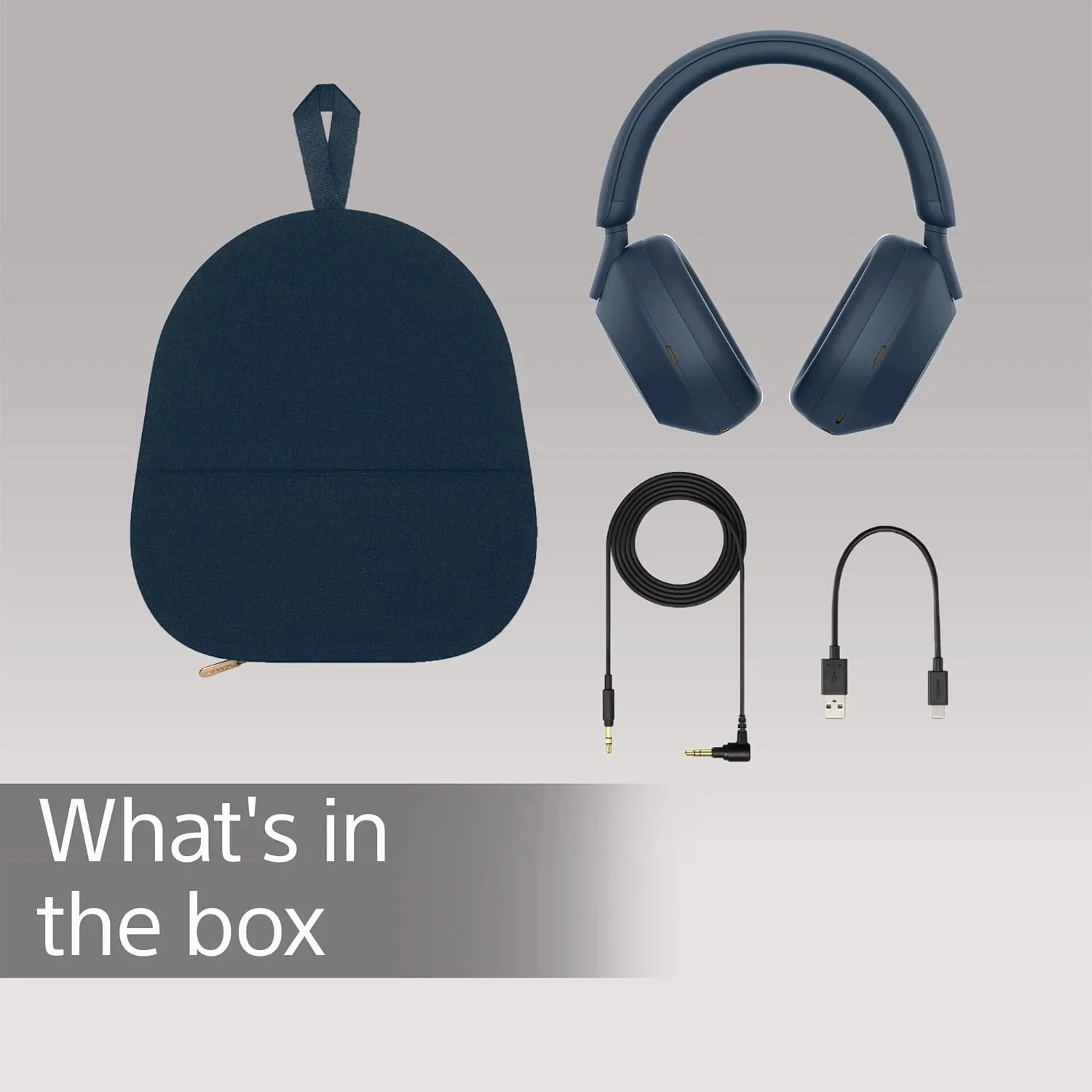 Sony WH-1000XM5 - Noise Cancelling Wireless Headphones - Midnight Blue