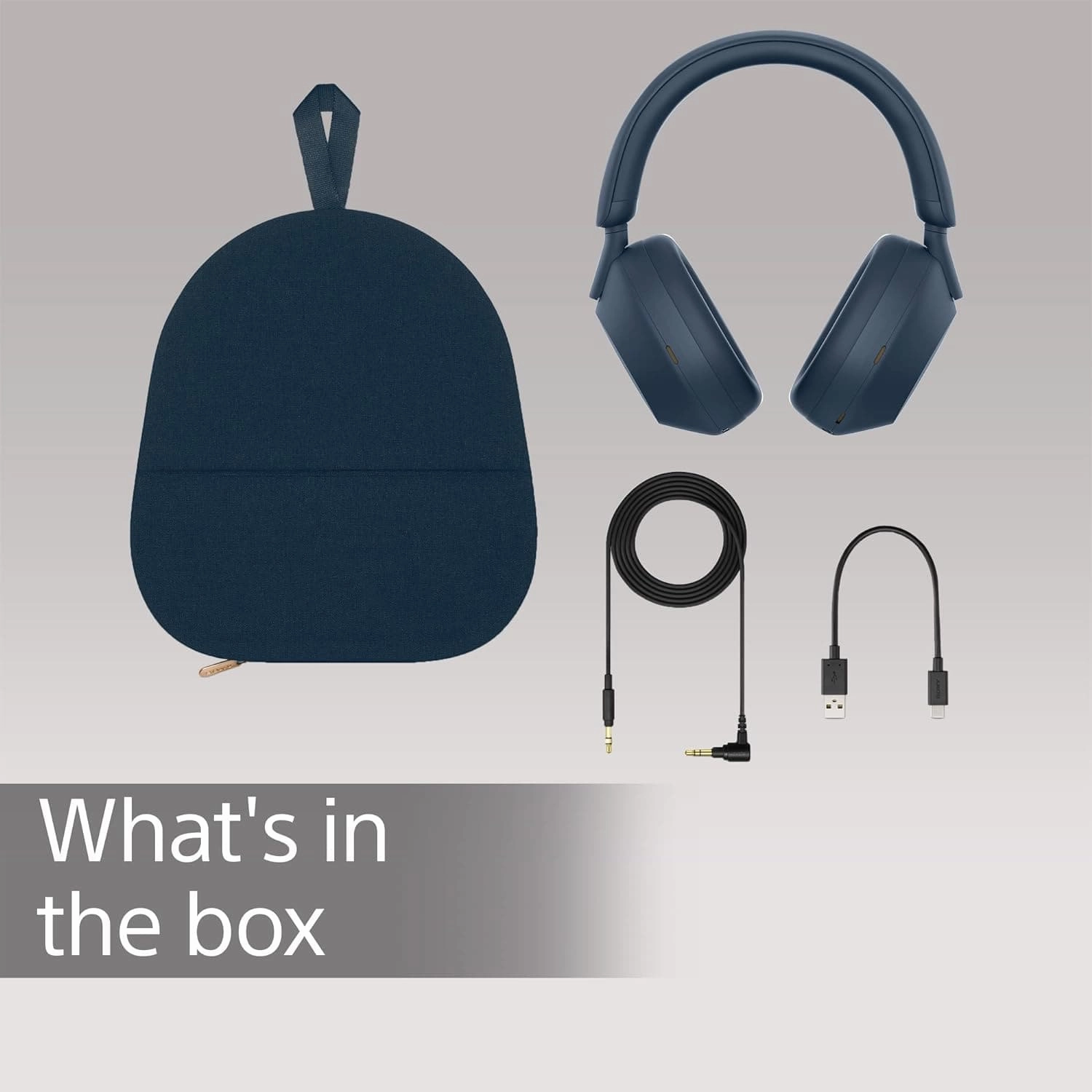 Sony WH-1000XM5 - Noise Cancelling Wireless Headphones - Midnight Blue