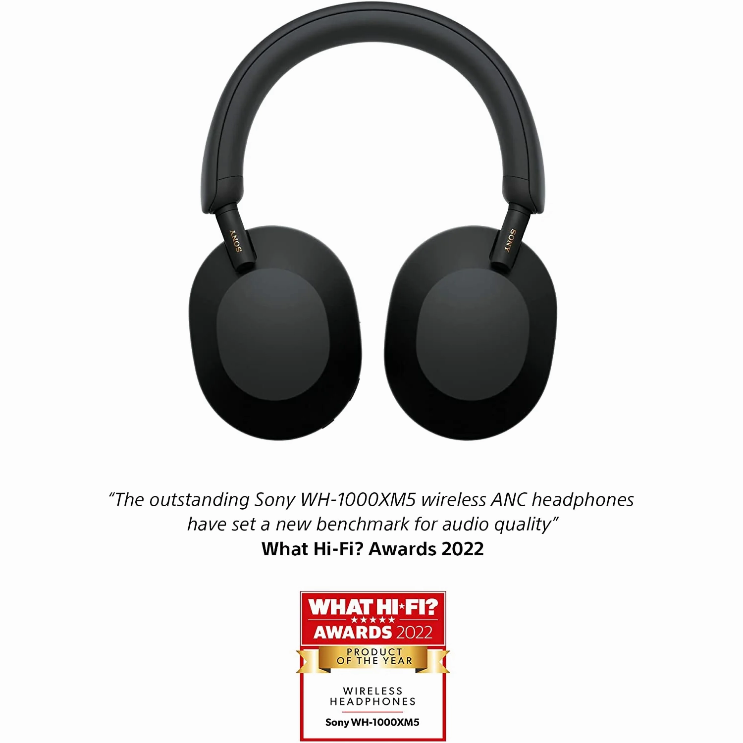 Sony WH-1000XM5 Noise Cancelling Wireless Headphones - Over-Ear Style - Optimised For Alexa And The Google Assistant - With Built-In Mic For Phone Calls - Black