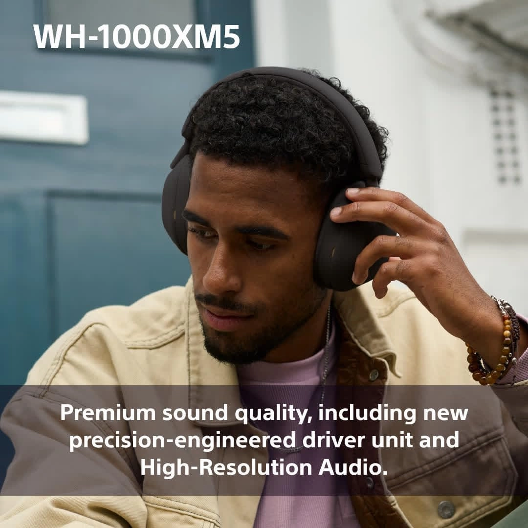 Sony WH-1000XM5 Over-Ear True Wireless Headphones - Black