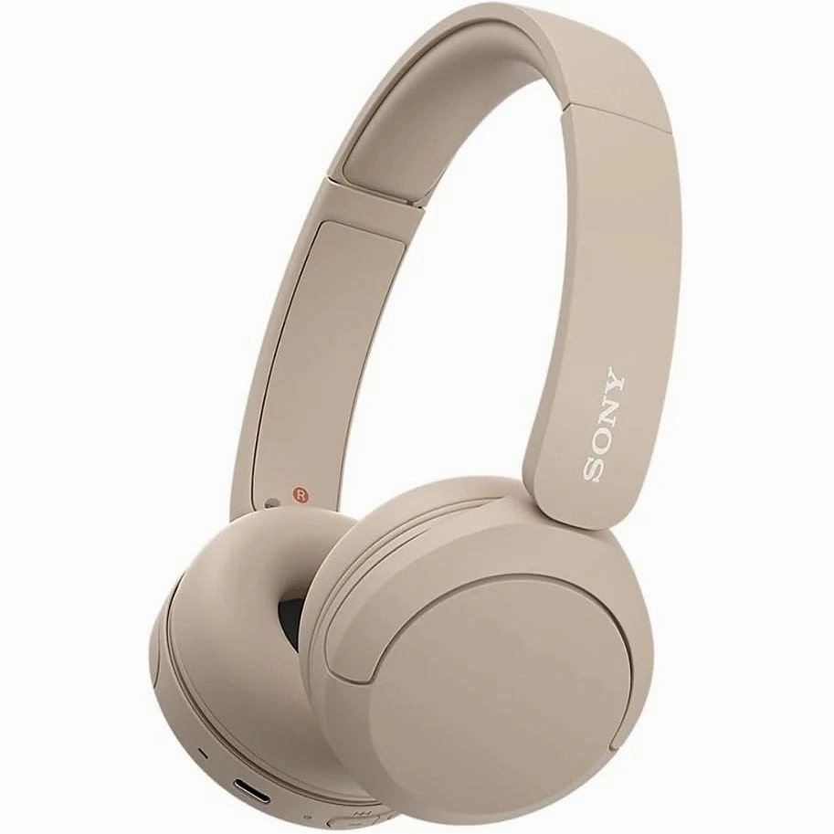 Sony WH-CH520 Wireless Bluetooth Headphones - up to 50 Hours Battery Life with Quick Charge, On-ear style - Beige