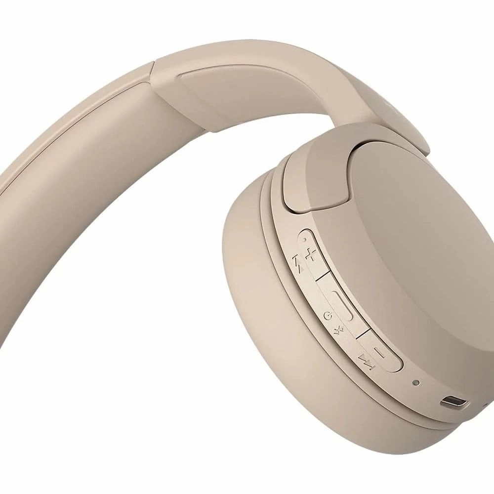 Sony WH-CH520 Wireless Bluetooth Headphones - up to 50 Hours Battery Life with Quick Charge, On-ear style - Beige
