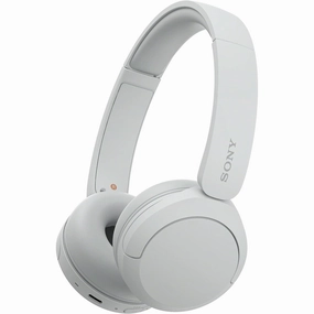 Sony WH-CH520 Wireless Bluetooth Headphones, On-Ear, 50-Hour Battery with Quick Charge - White earbuds and headphones, true wireless earbuds, noise cancelling earbuds