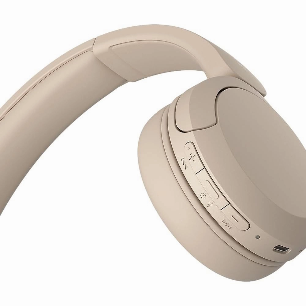 Sony WH-CH520 Wireless Bluetooth On-Ear Headphones - 50 Hours Battery, Quick Charge, Beige