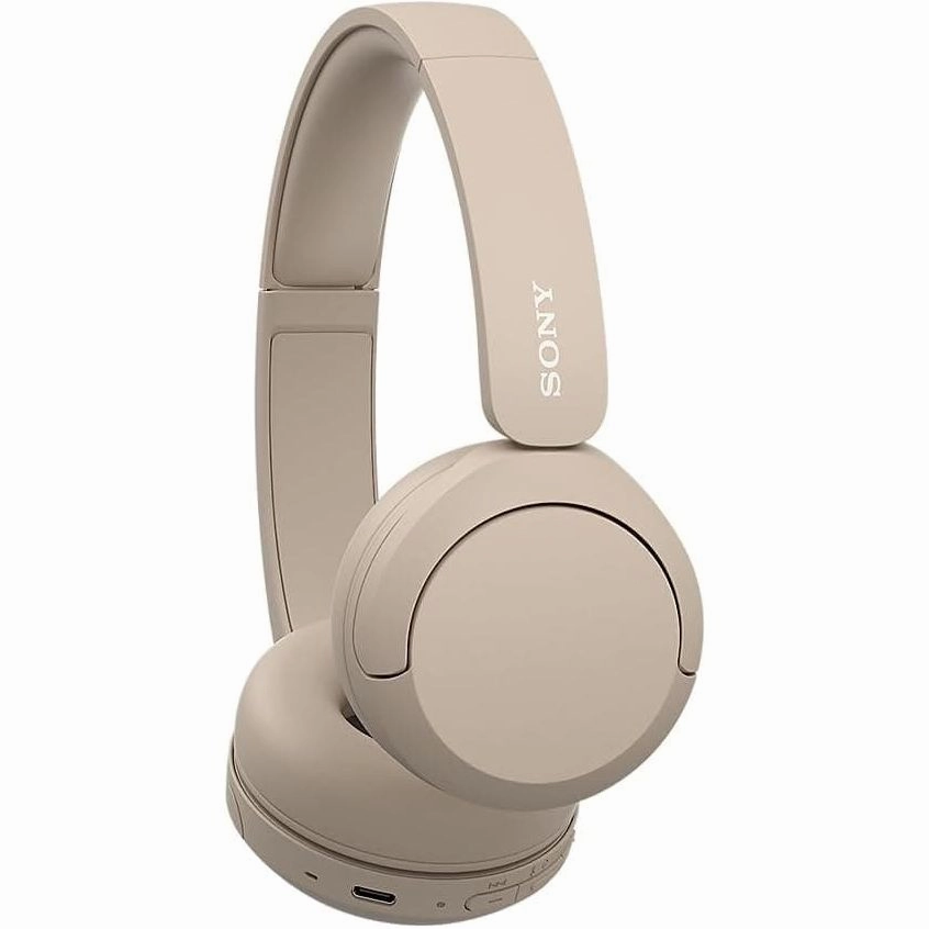 Sony WH-CH520 Wireless Bluetooth On-Ear Headphones - 50 Hours Battery, Quick Charge, Beige