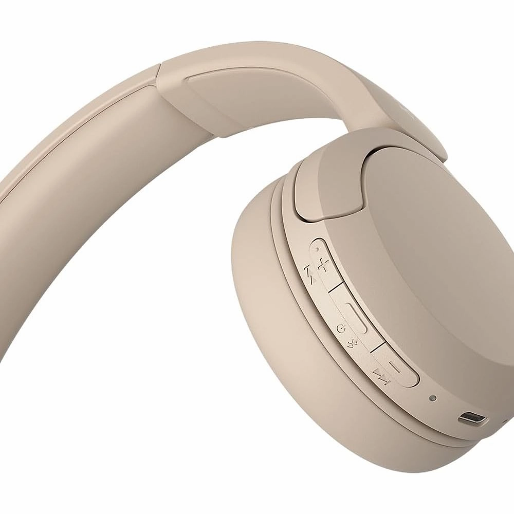 Sony WH-CH520 Wireless Bluetooth On-Ear Headphones - 50 Hours Battery, Quick Charge, Beige