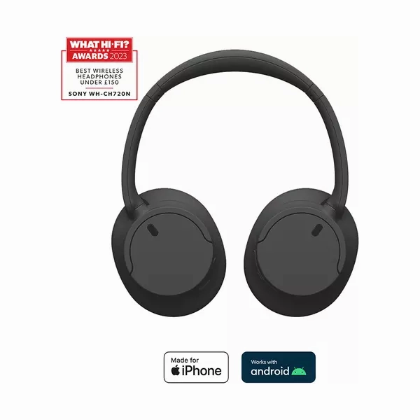 SONY WH-CH720N Wireless Bluetooth Noise-Cancelling Headphones - Black