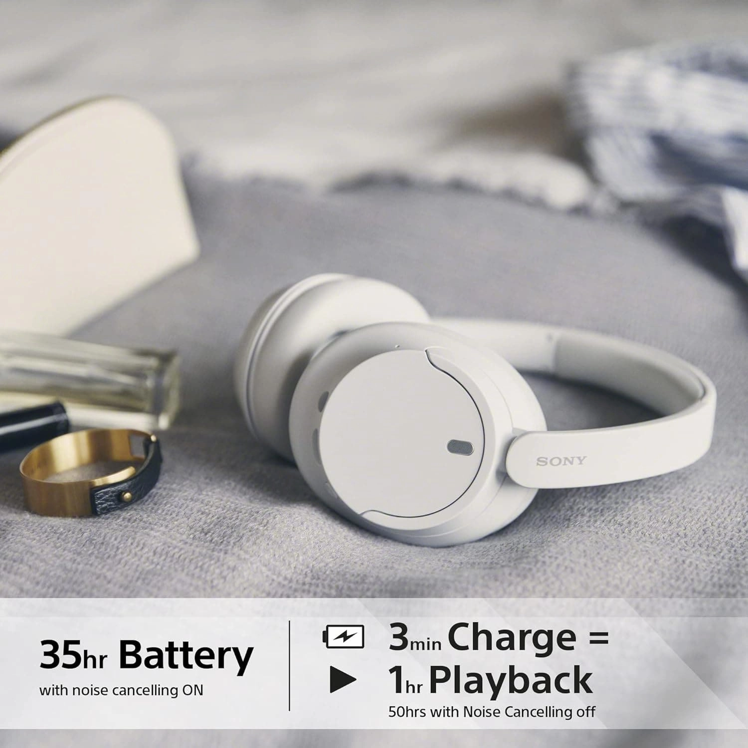 SONY WH-CH720N Wireless Bluetooth Noise-Cancelling Headphones - White