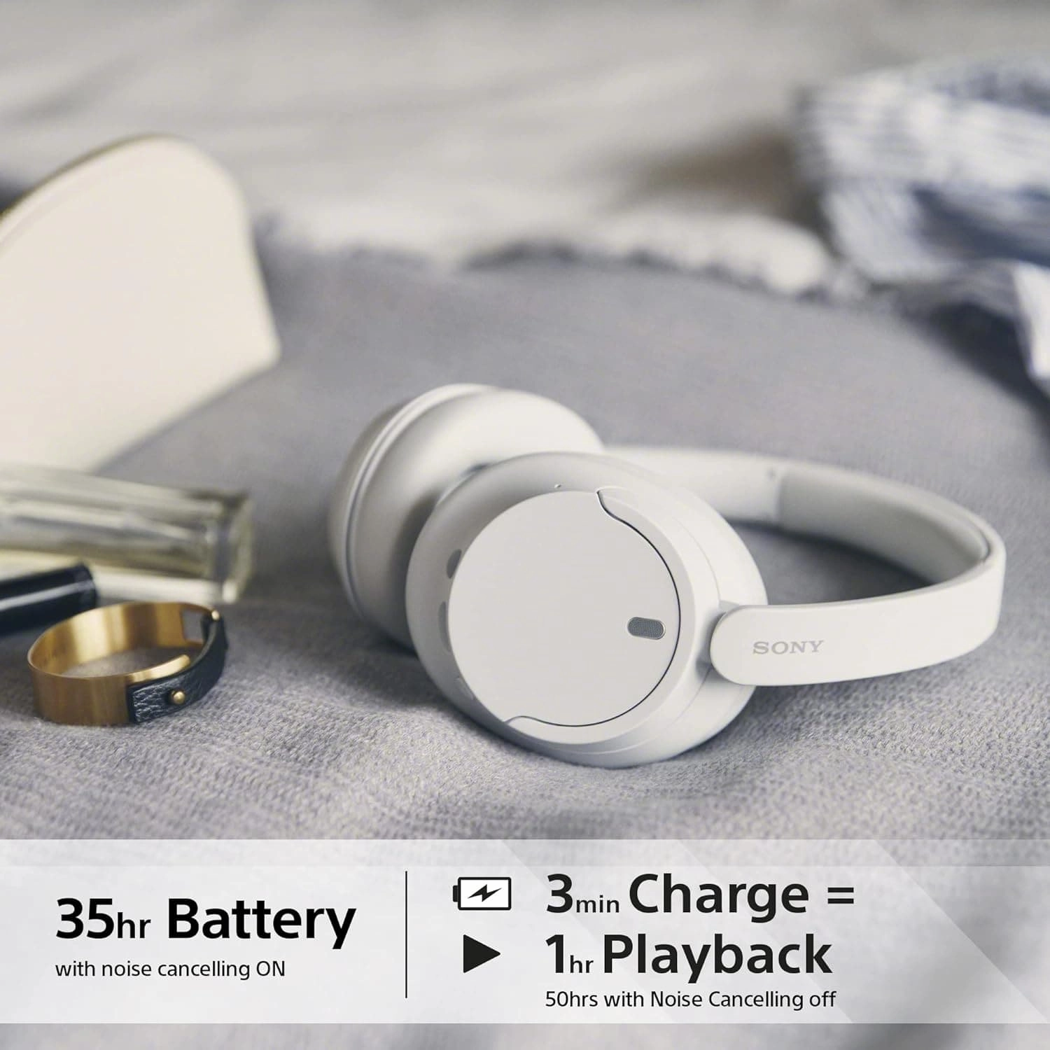 SONY WH-CH720N Wireless Bluetooth Noise-Cancelling Headphones - White