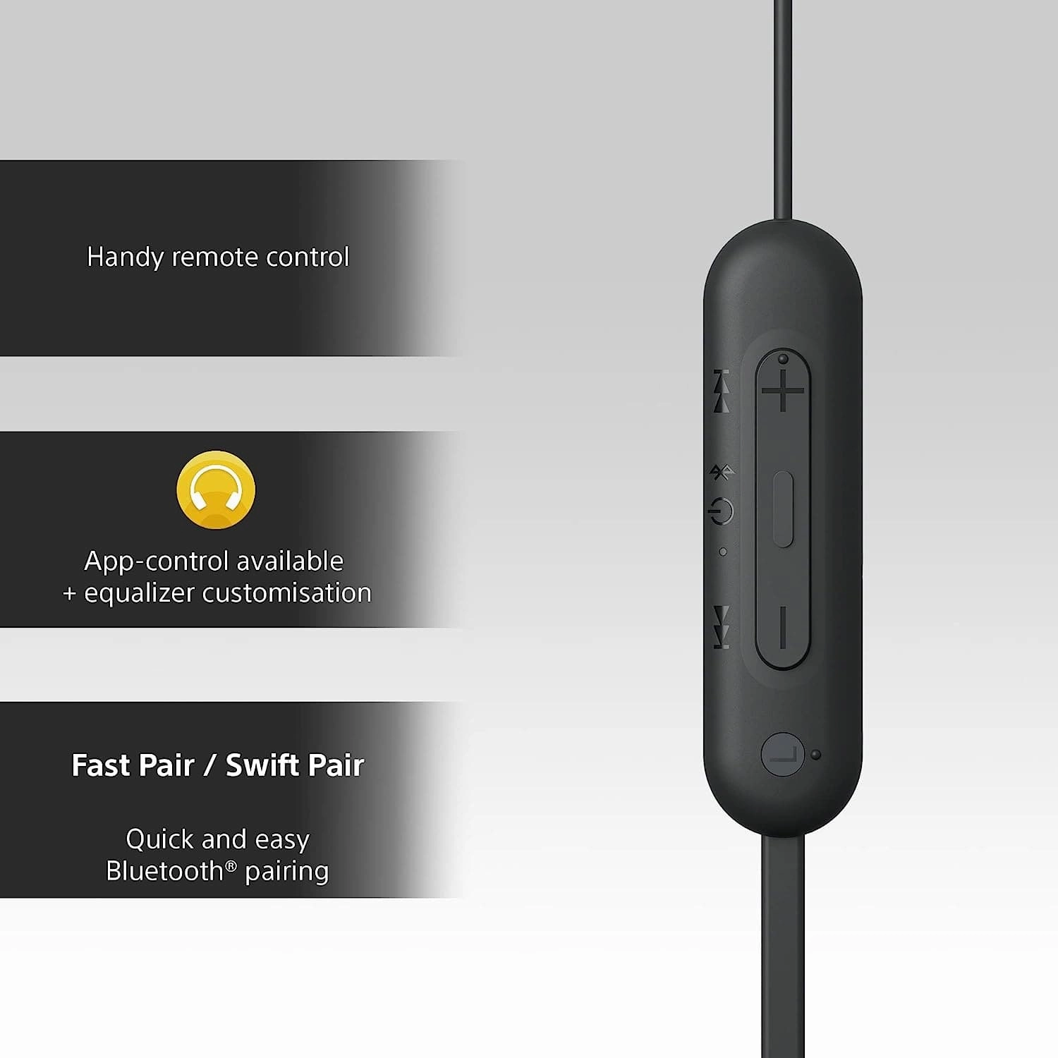 Sony WI-C100 Wireless In-ear Headphones - Up to 25 hours of battery life