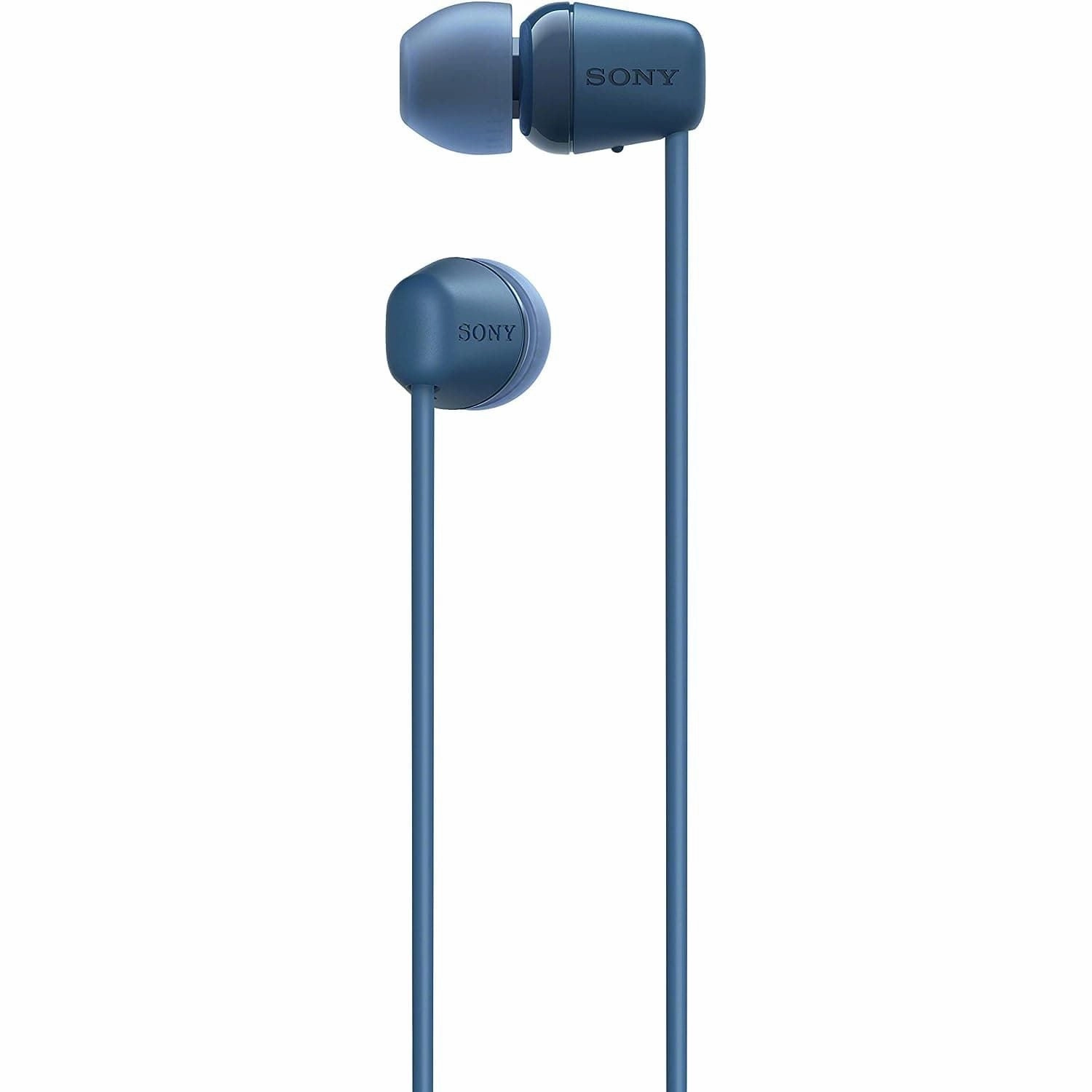 Sony WI-C100 Wireless In-ear Headphones - Up to 25 hours of battery life - Water resistant - Blue
