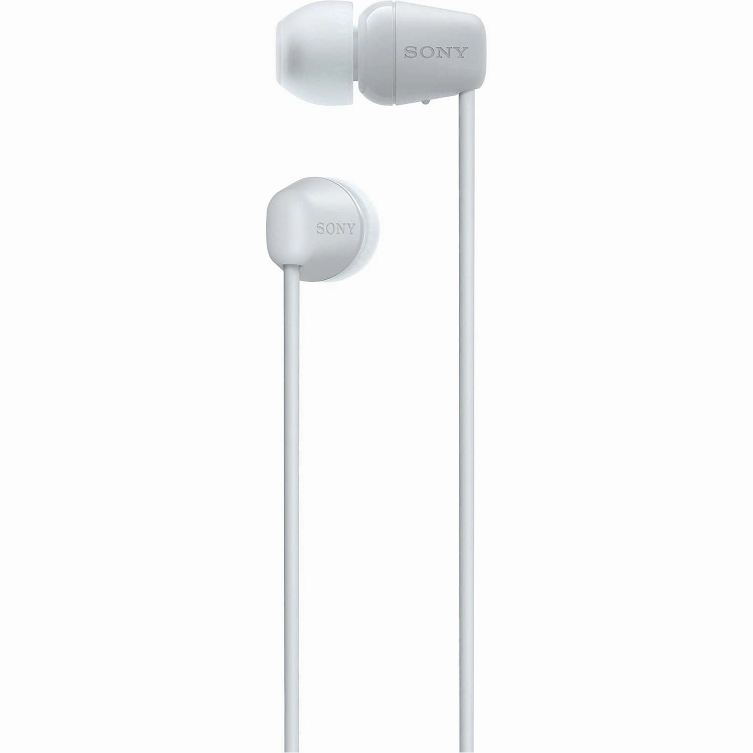 Sony WI-C100 Wireless In-ear Headphones - Up to 25 hours of battery life - Water resistant - White