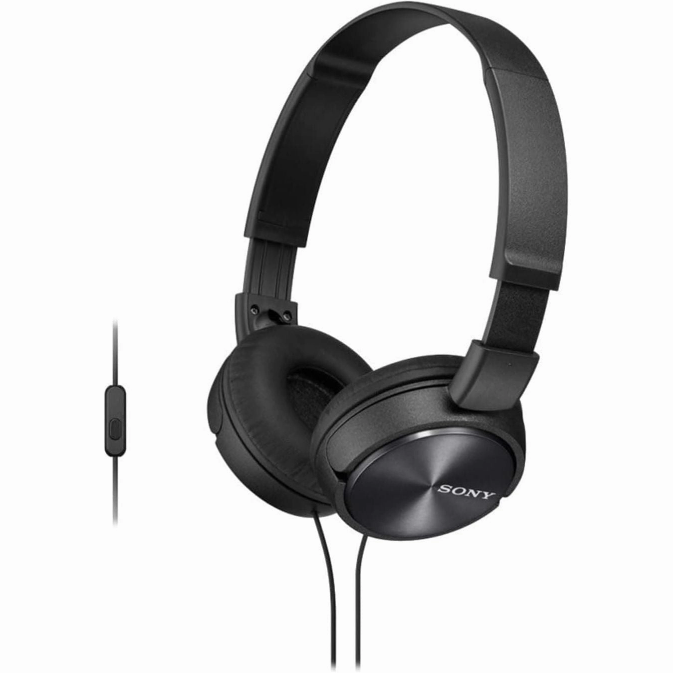 Sony ZX310AP On-Ear Headphones, Smartphone & MP3 Compatible - Metallic Black