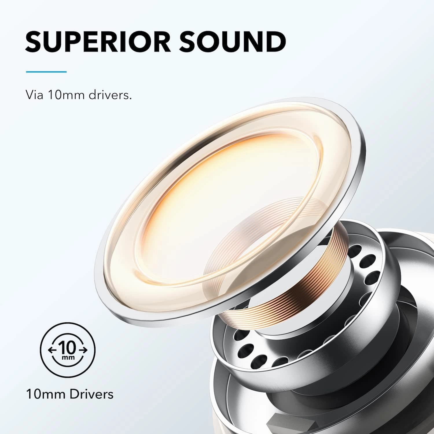 Soundcore by Anker P3i Hybrid Active Noise Cancelling Earbuds, Wireless Earbuds with 4 Mics, AI-Enhanced Calls, 10mm Drivers, Powerful Sound, App for Custom EQ, 36H Playtime - Oat White