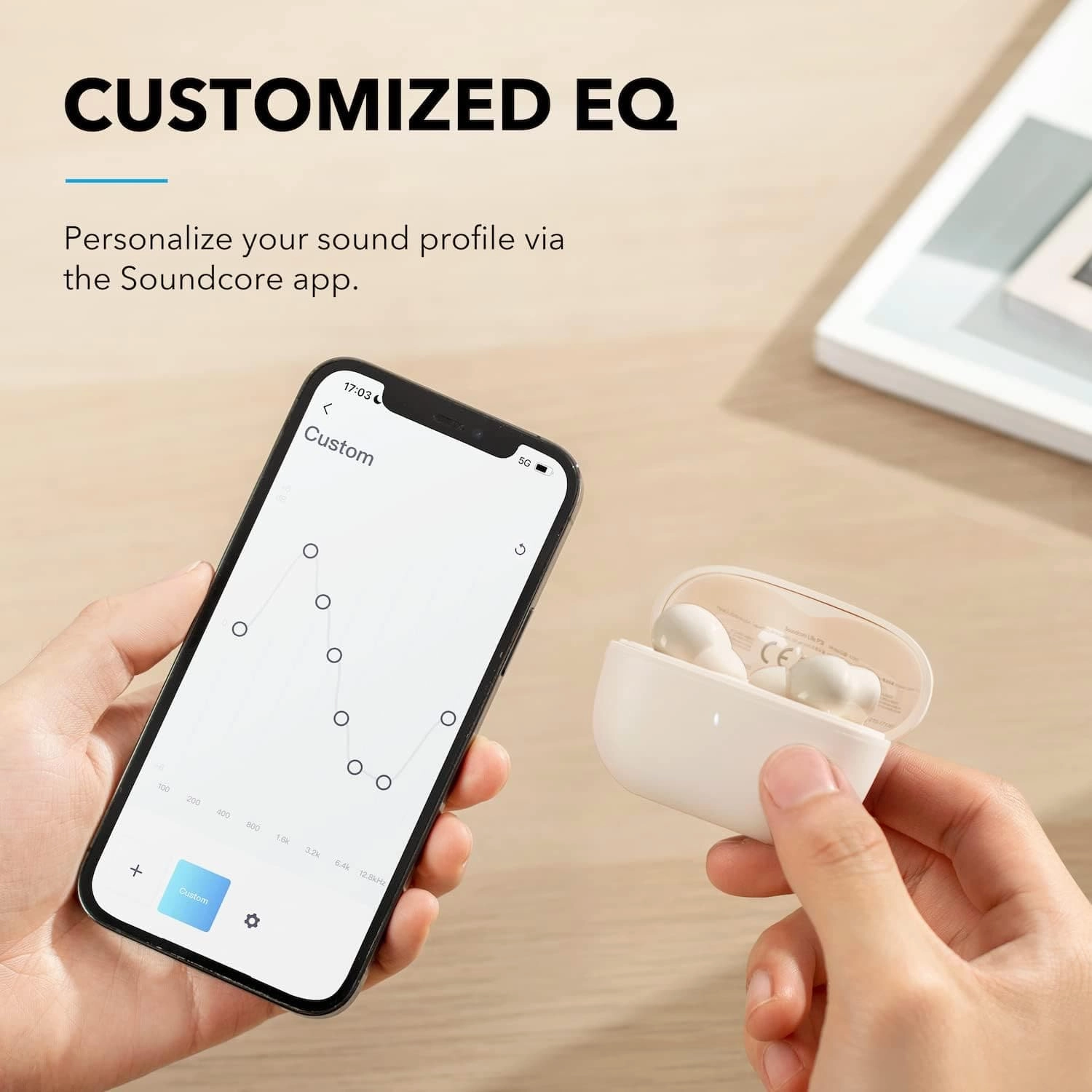Soundcore by Anker P3i Hybrid Active Noise Cancelling Earbuds, Wireless Earbuds with 4 Mics, AI-Enhanced Calls, 10mm Drivers, Powerful Sound, App for Custom EQ, 36H Playtime - Oat White
