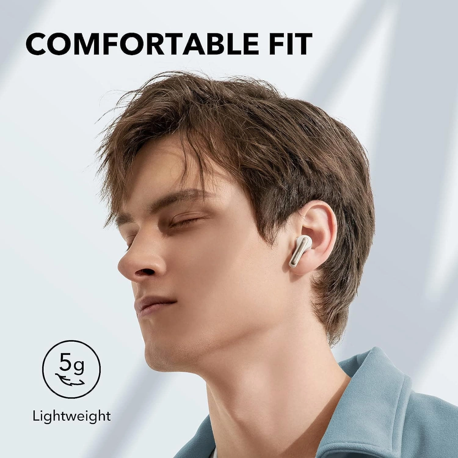 Soundcore by Anker P3i Hybrid Active Noise Cancelling Earbuds, Wireless Earbuds with 4 Mics, AI-Enhanced Calls, 10mm Drivers, Powerful Sound, App for Custom EQ, 36H Playtime - Oat White
