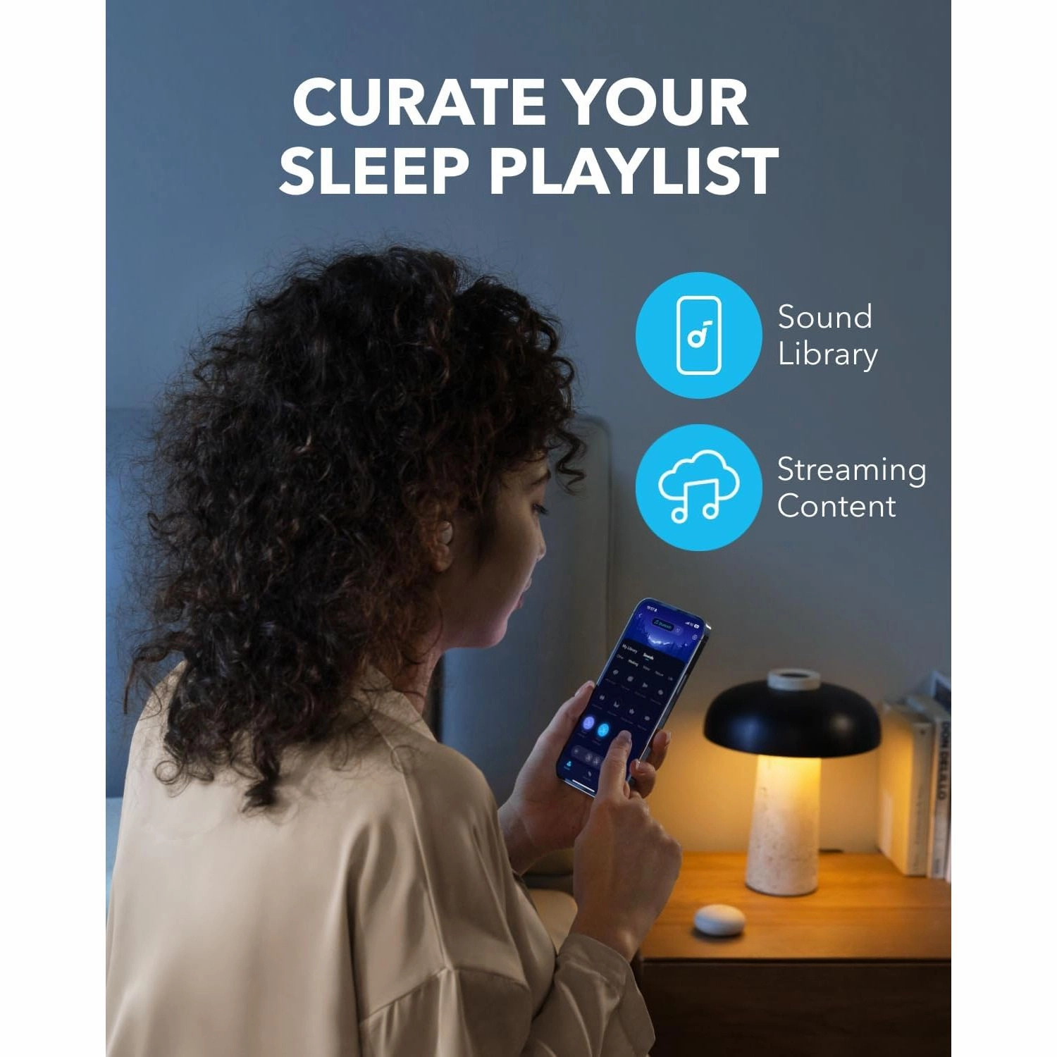 Soundcore Sleep A20 by Anker  Noise-Blocking Sleep Earbuds with Bluetooth 5.3, 80-Hour Playtime, Sleep Monitor, Personal Alarm, Compact Design for Side Sleepers
