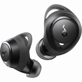 Soundcore Wireless Earbuds, by Anker Life A1 Bluetooth Earbuds, Powerful Customized Sound, 35H Playtime, Wireless Charging, USB-C Fast Charge, IPX7 Waterproof, Button Control, Commute, Sports - Black wireless headphones, best over ear headphones, noise can