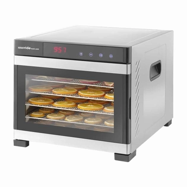 SousVideTools Hendi 6-Tray Stainless Steel Food Dehydrator with Touch Panel, Timer & Thermostat Control for Fruit, Meat, and Vegetables