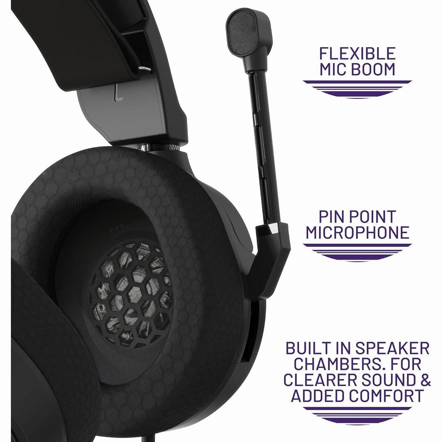 STEALTH ECLIPSE Over Ear Gaming Headset in Black Compatible with PS4, PS5, XBOX, Switch and PC - with Flexible Mic, 3.5mm Jack, 1.5m Cable, Lightweight, Comfortable and Durable