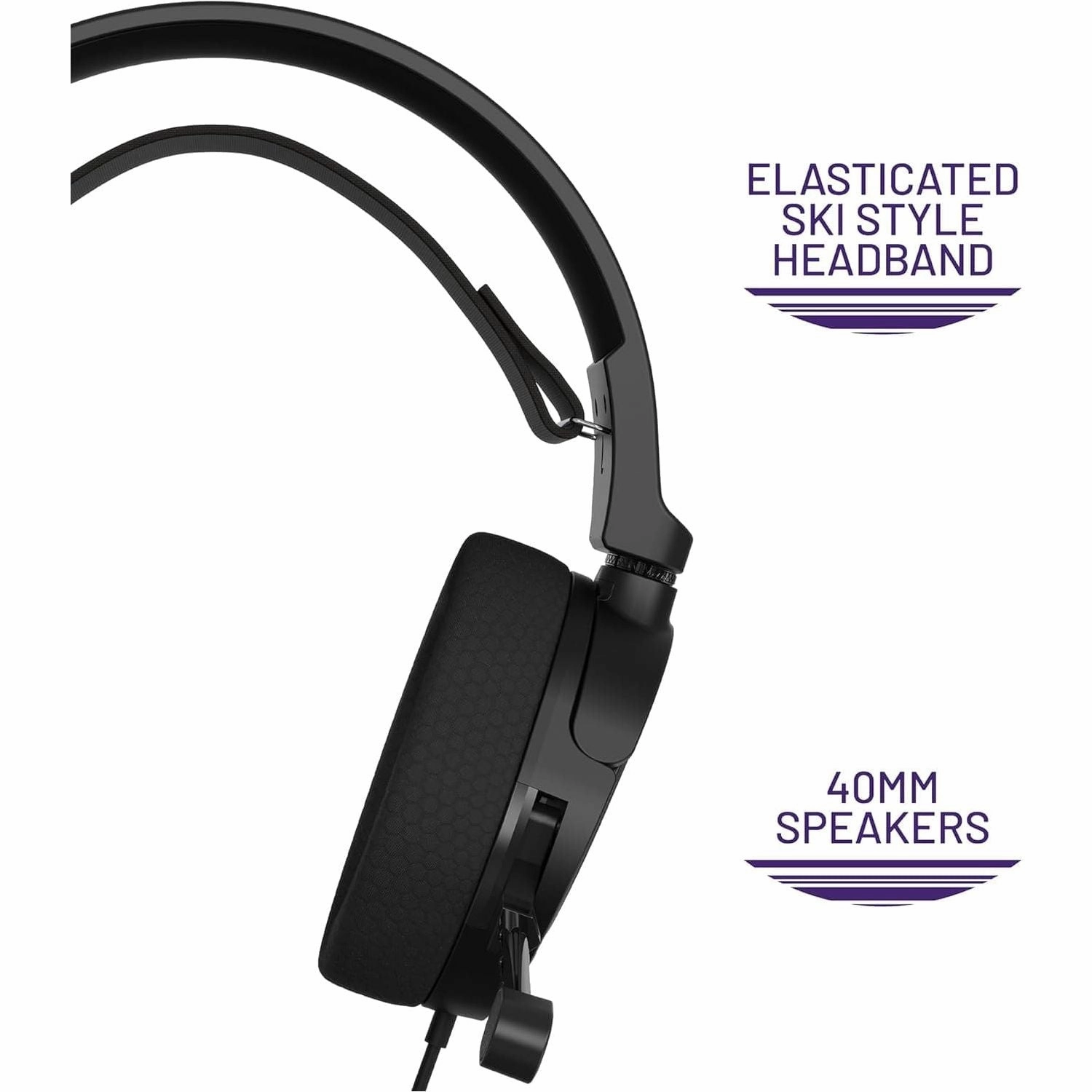 STEALTH ECLIPSE Over Ear Gaming Headset in Black Compatible with PS4, PS5, XBOX, Switch and PC - with Flexible Mic, 3.5mm Jack, 1.5m Cable, Lightweight, Comfortable and Durable
