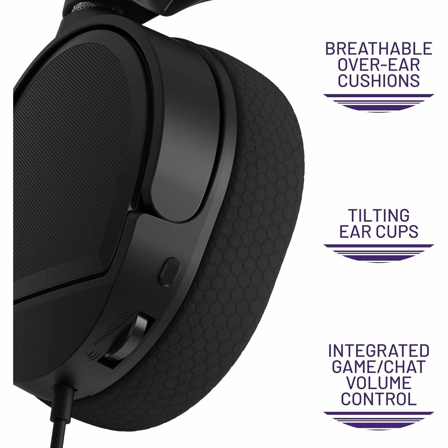 STEALTH ECLIPSE Over Ear Gaming Headset in Black Compatible with PS4, PS5, XBOX, Switch and PC - with Flexible Mic, 3.5mm Jack, 1.5m Cable, Lightweight, Comfortable and Durable