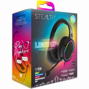 Stealth Panther LED Premium Gaming Headset, Compatible with Xbox, PS4/PS5, Switch, PC bluetooth headphones, cheap wireless headphones, headphones with mic