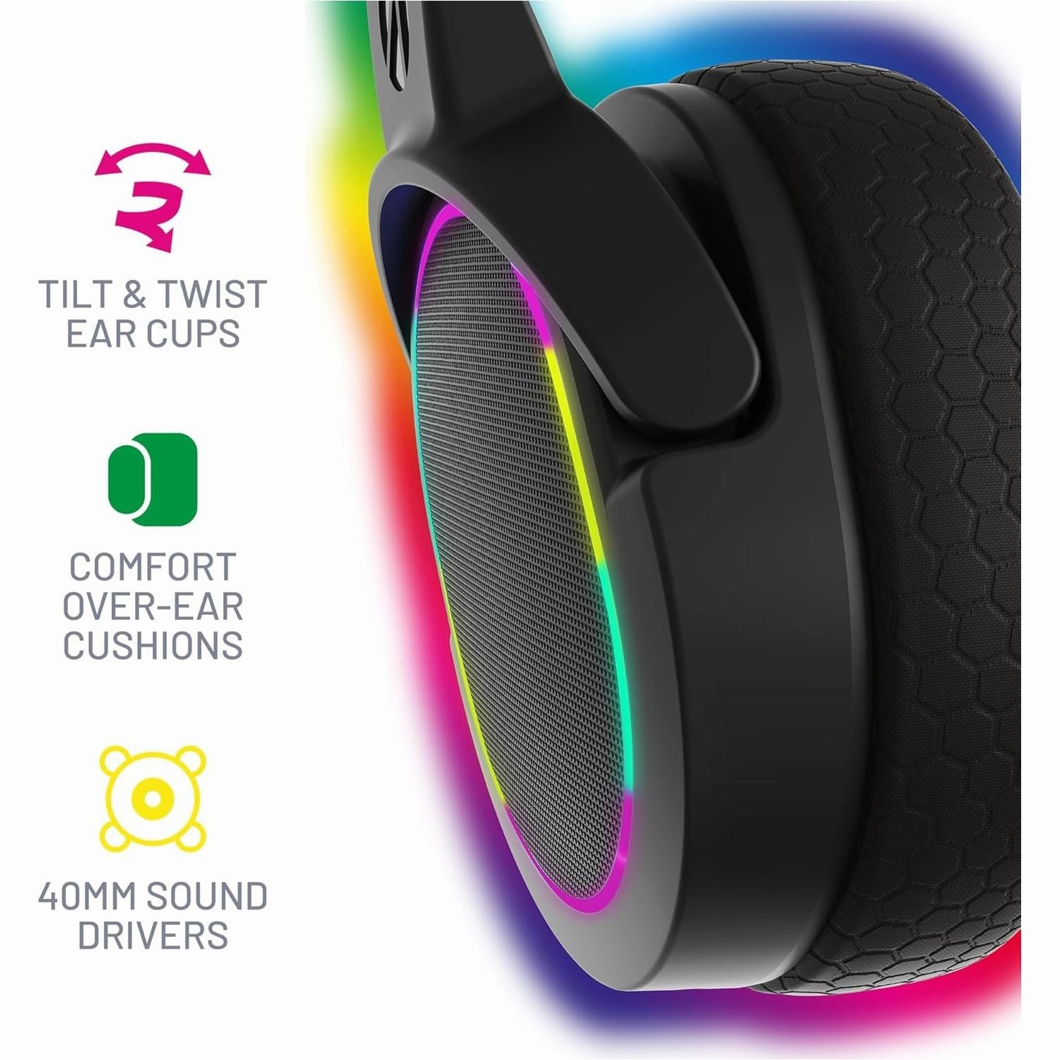 Stealth Panther LED Premium Gaming Headset, Compatible with Xbox, PS4/PS5, Switch, PC