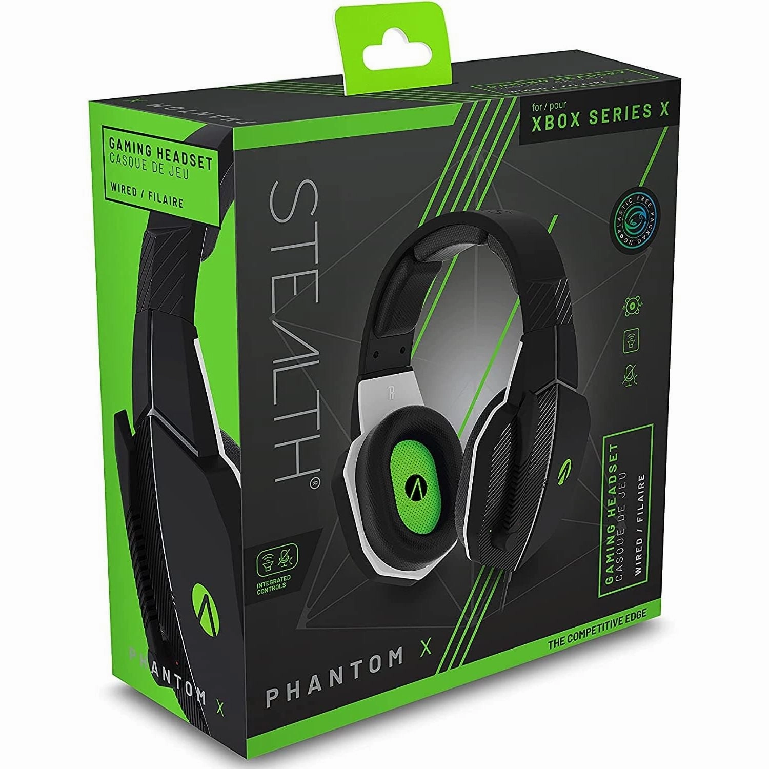 Stealth Phantom X Premium Stereo Gaming Headset - Black/Green