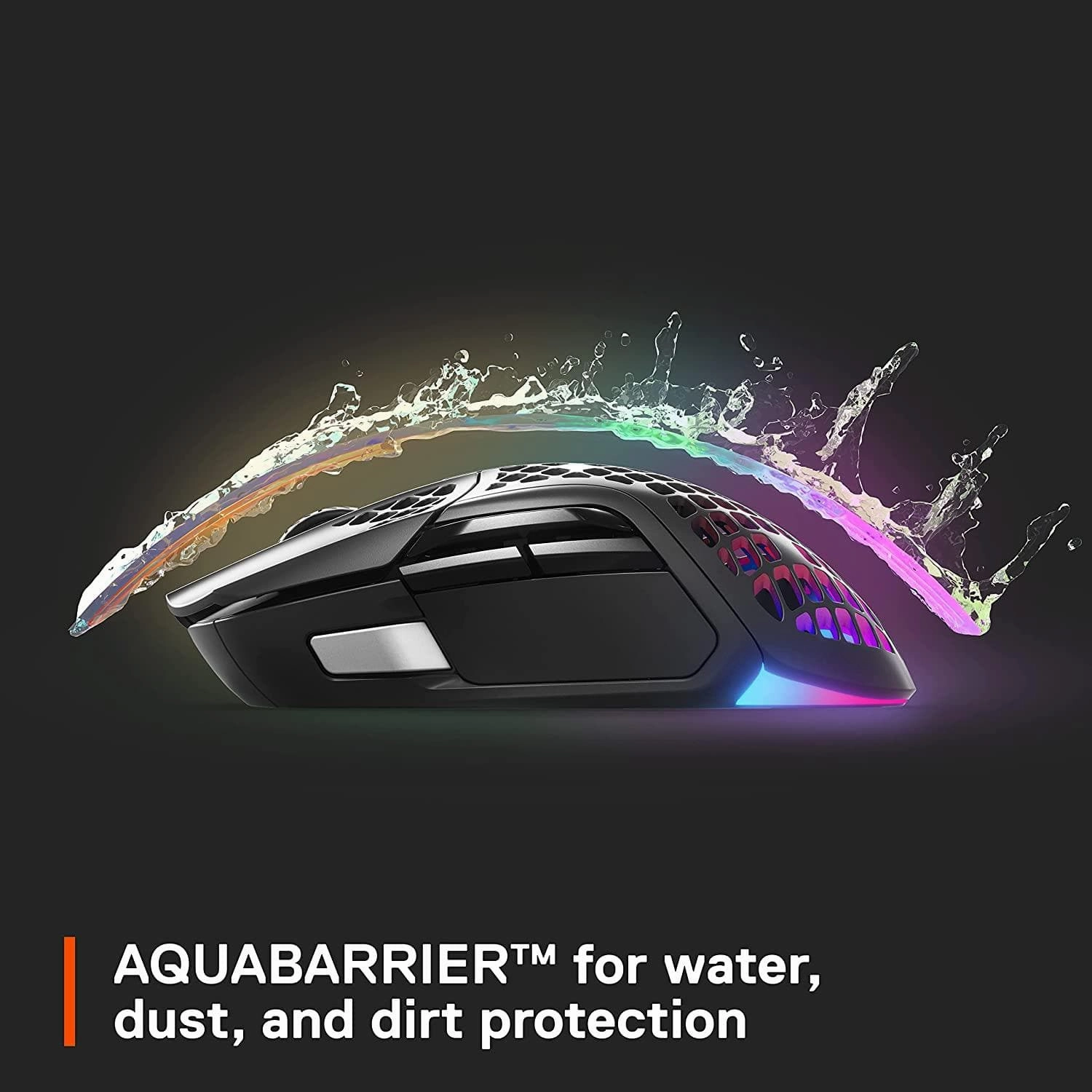 SteelSeries Aerox 5 Wireless Gaming Mouse C Ultra Lightweight 74g C 9 Buttons C Bluetooth/2.4 GHz C 180 Hr Battery C IP54 Water Resistant C PC/MAC C FPS, MOBA, Battle Royale