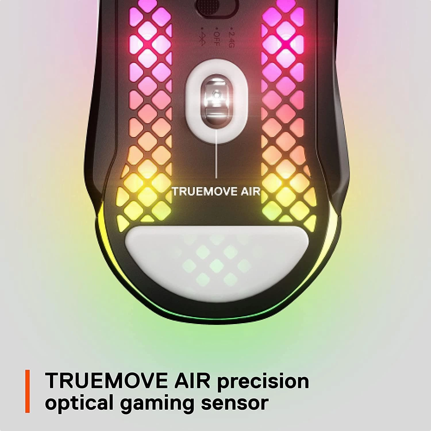 SteelSeries Aerox 5 Wireless Gaming Mouse C Ultra Lightweight 74g C 9 Buttons C Bluetooth/2.4 GHz C 180 Hr Battery C IP54 Water Resistant C PC/MAC C FPS, MOBA, Battle Royale
