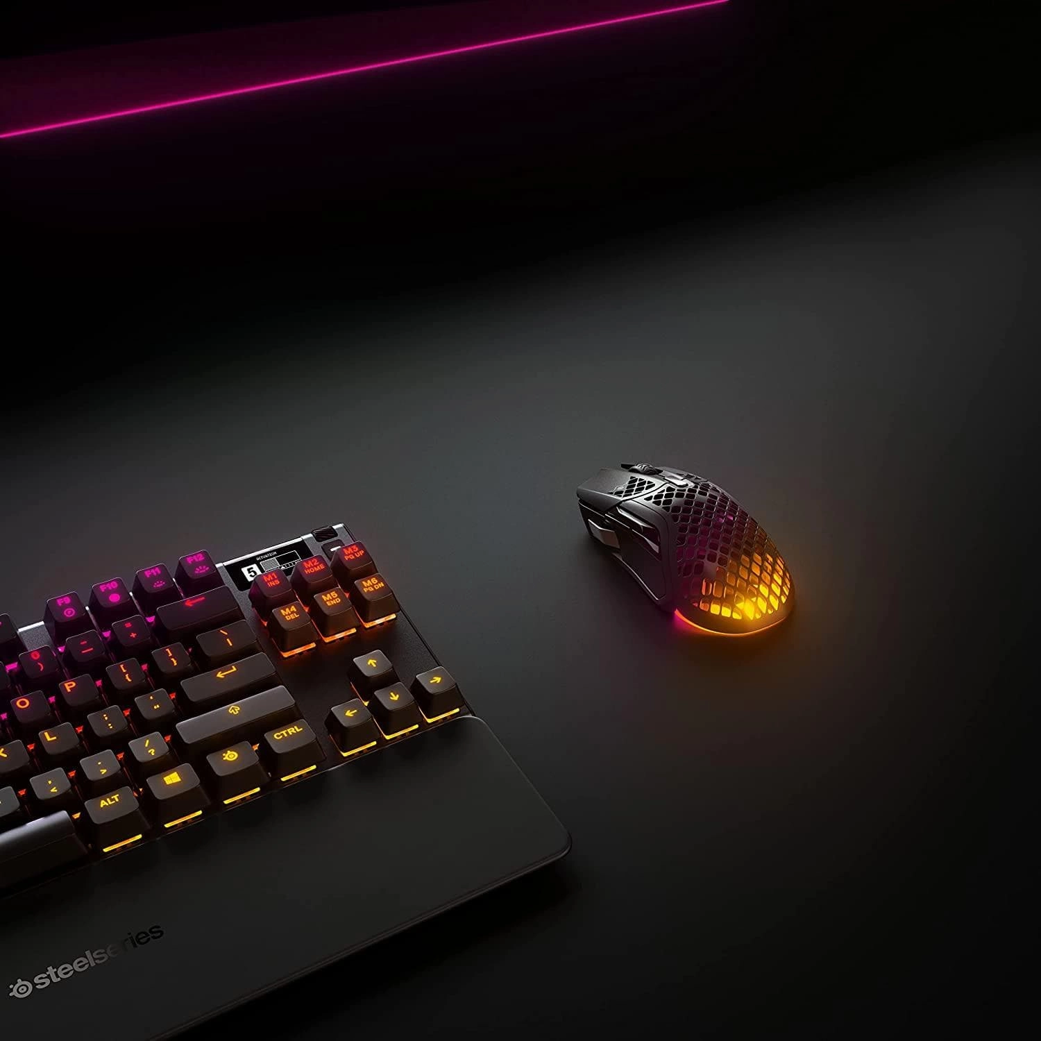 SteelSeries Aerox 5 Wireless Gaming Mouse C Ultra Lightweight 74g C 9 Buttons C Bluetooth/2.4 GHz C 180 Hr Battery C IP54 Water Resistant C PC/MAC C FPS, MOBA, Battle Royale