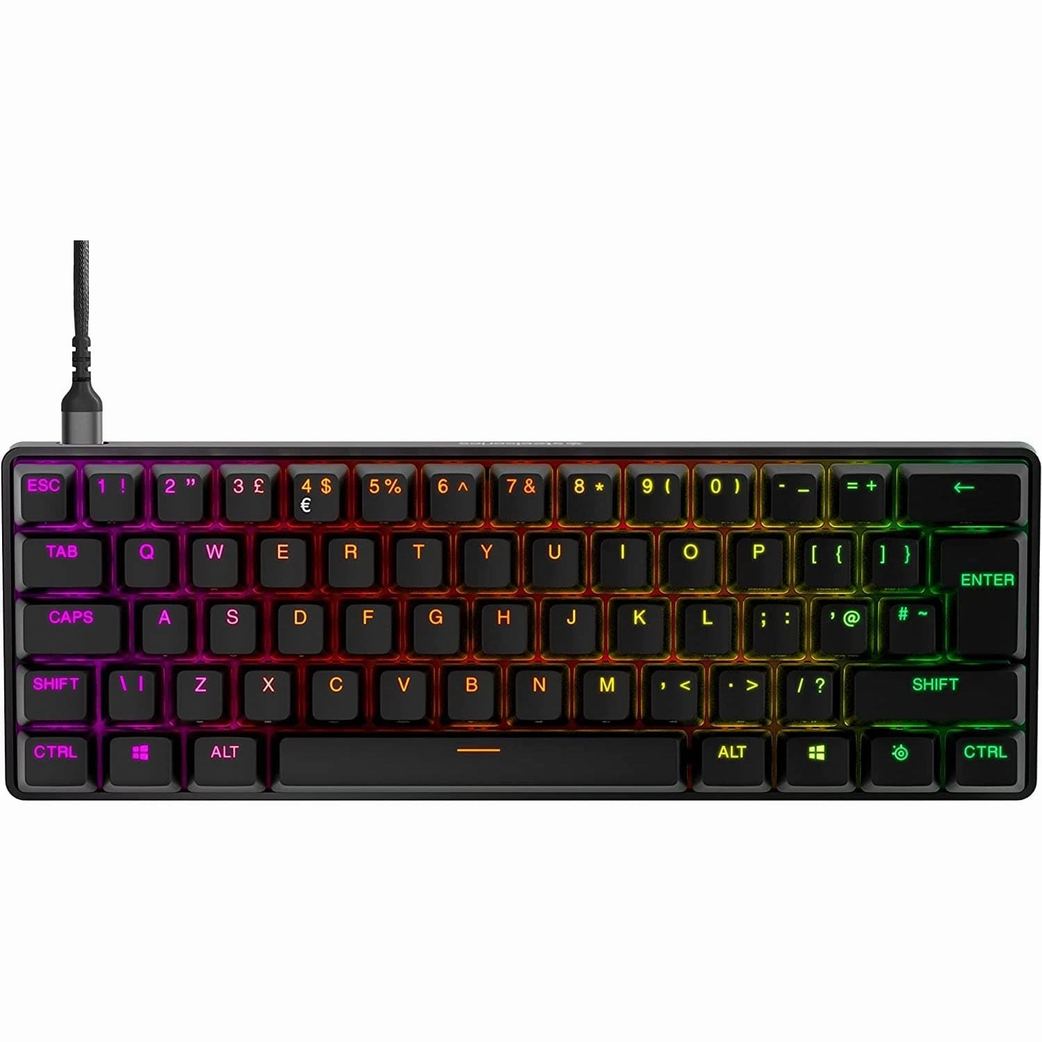SteelSeries Apex Pro Mini - Mechanical Gaming Keyboard C Worlds Fastest Keyboard C Adjustable Actuation C Compact 60% Form Factor C English (QWERTY) Layout