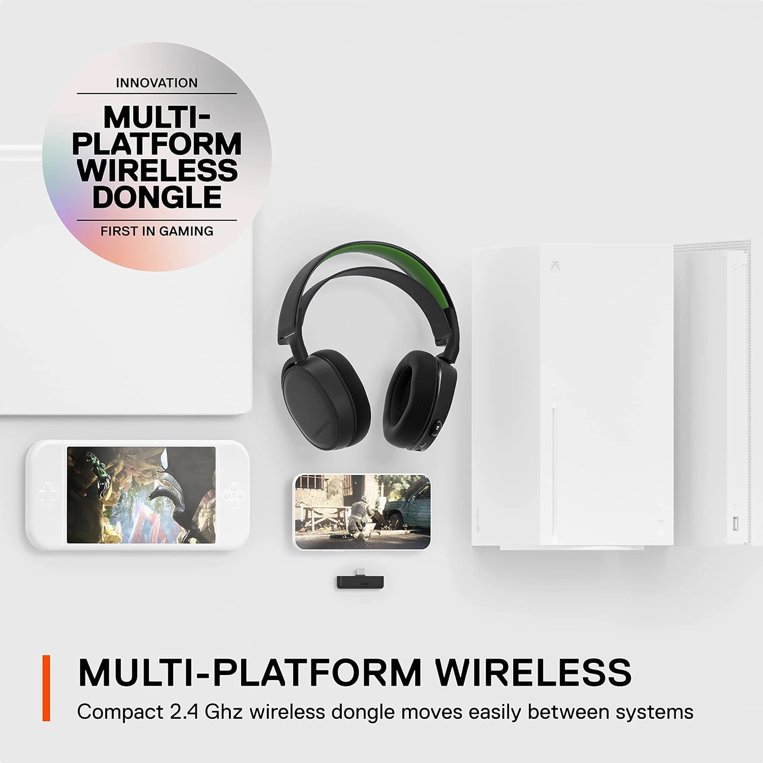 SteelSeries Arctis 7X Wireless Xbox Series X/S Gaming Headset - Lossless 2.4 GHz - 30 Hour Battery Life - USB-C Quick Charging - Also works with PS5, PS4, PC, Mac, Switch & Android - Black