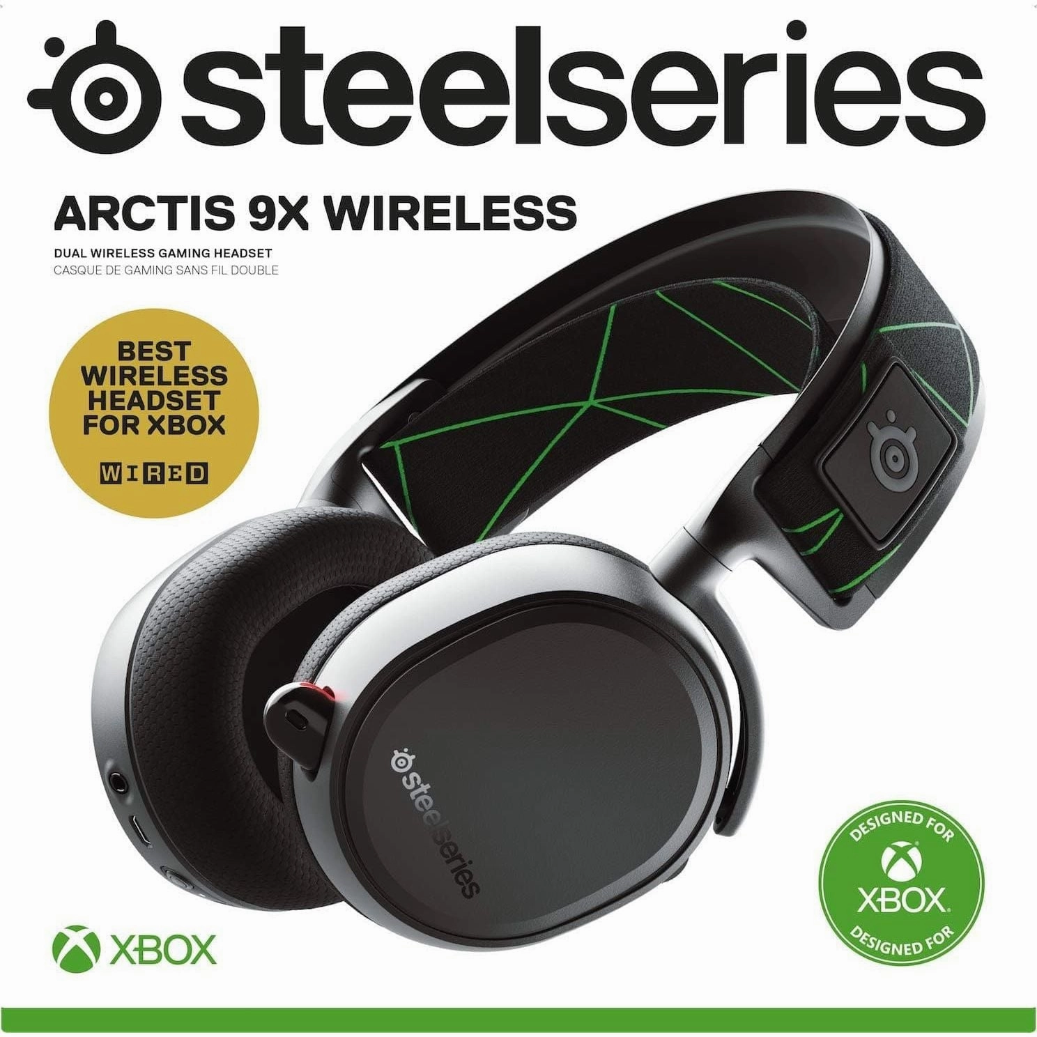 Steelseries Arctis 9X Headset Wireless Head-Band Gaming Micro-USB Bluetooth Black