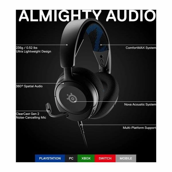 Steelseries Arctis Nova 1 7.1 Gaming Headset - Black