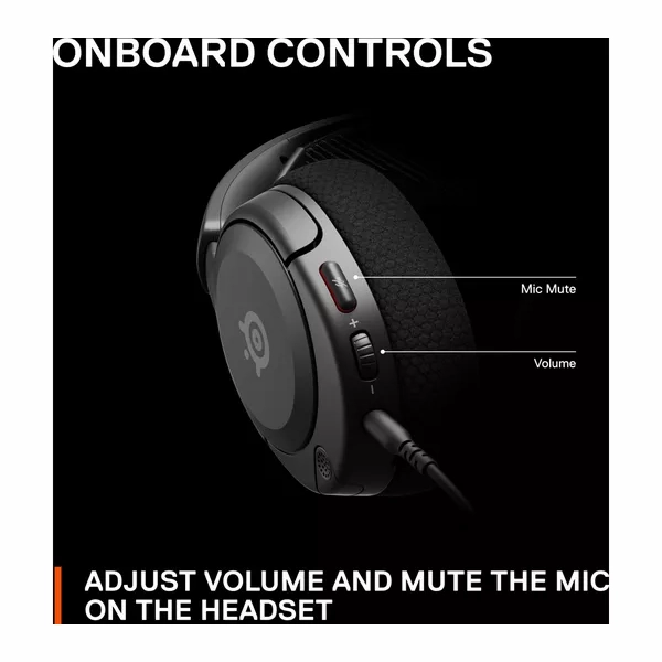 SteelSeries Arctis Nova 1 - Gaming Headset for PC, PS5, PS4, Switch, Xbox - Hi-Fi Drivers - 360 Spatial Audio - AirWeave Memory Foam Ear Cushions - Ultra Lightweight - Black