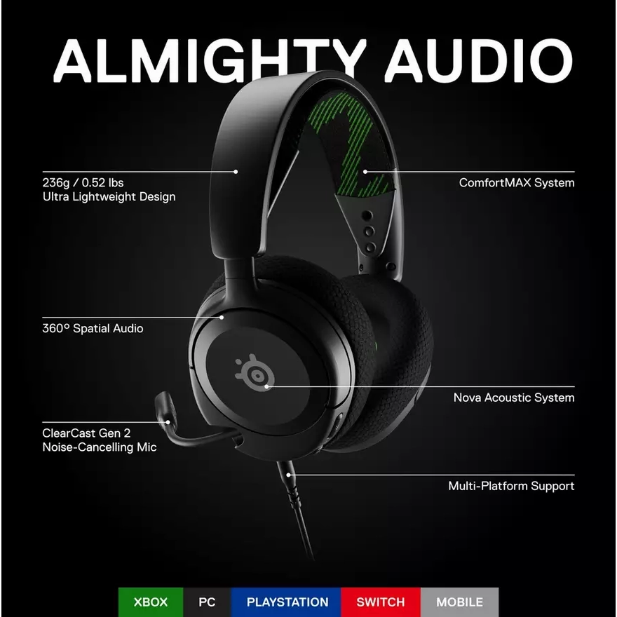 SteelSeries Arctis Nova 1X Xbox,PC,PS5,Switch Gaming Headset