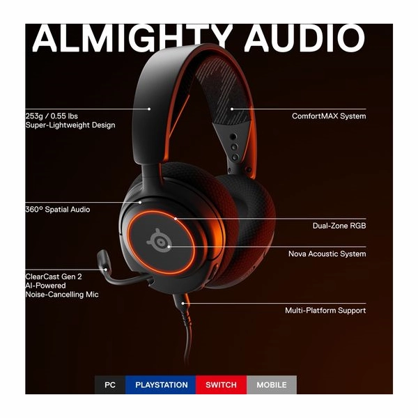 SteelSeries Arctis Nova 3 7.1 Gaming Headset - Black