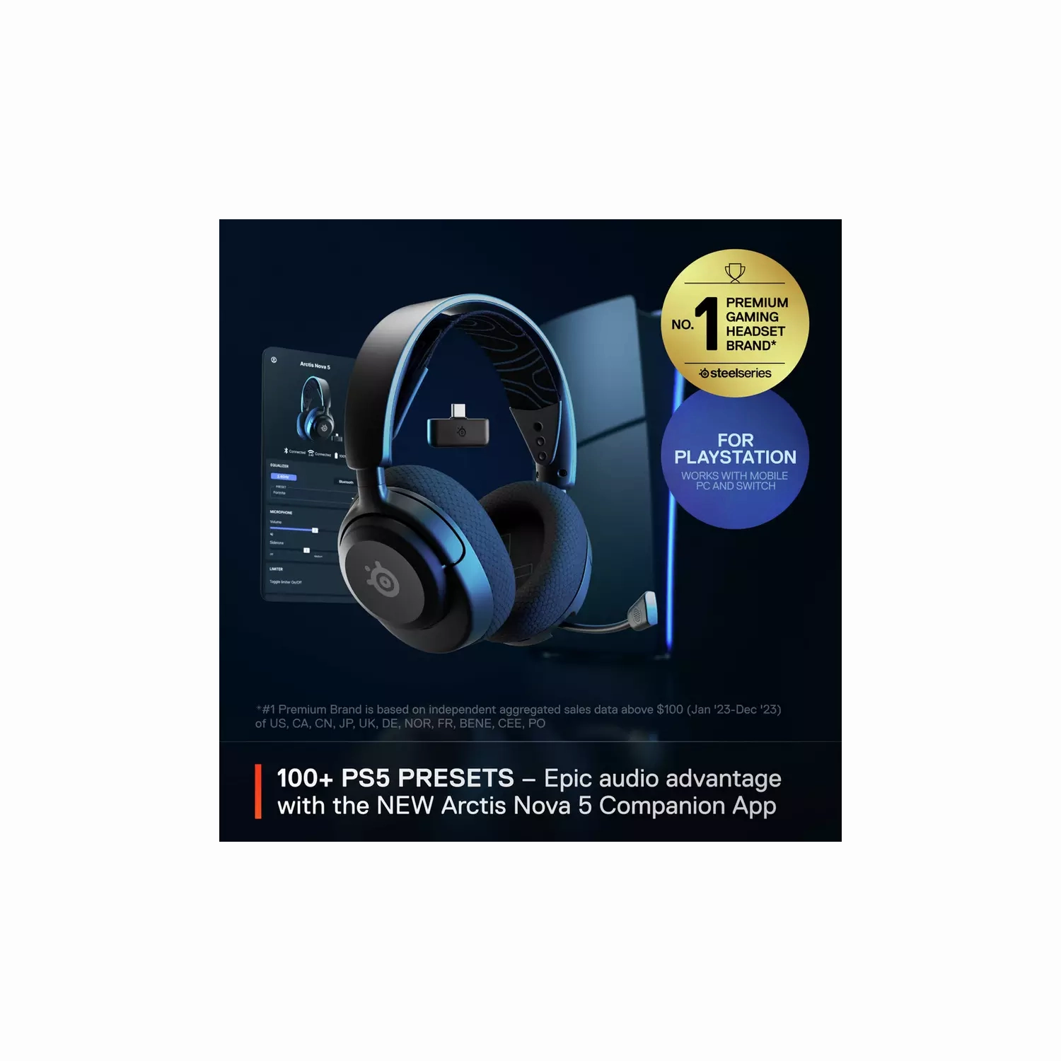 SteelSeries Arctis Nova 5P PS5, Switch, PC Gaming Headset