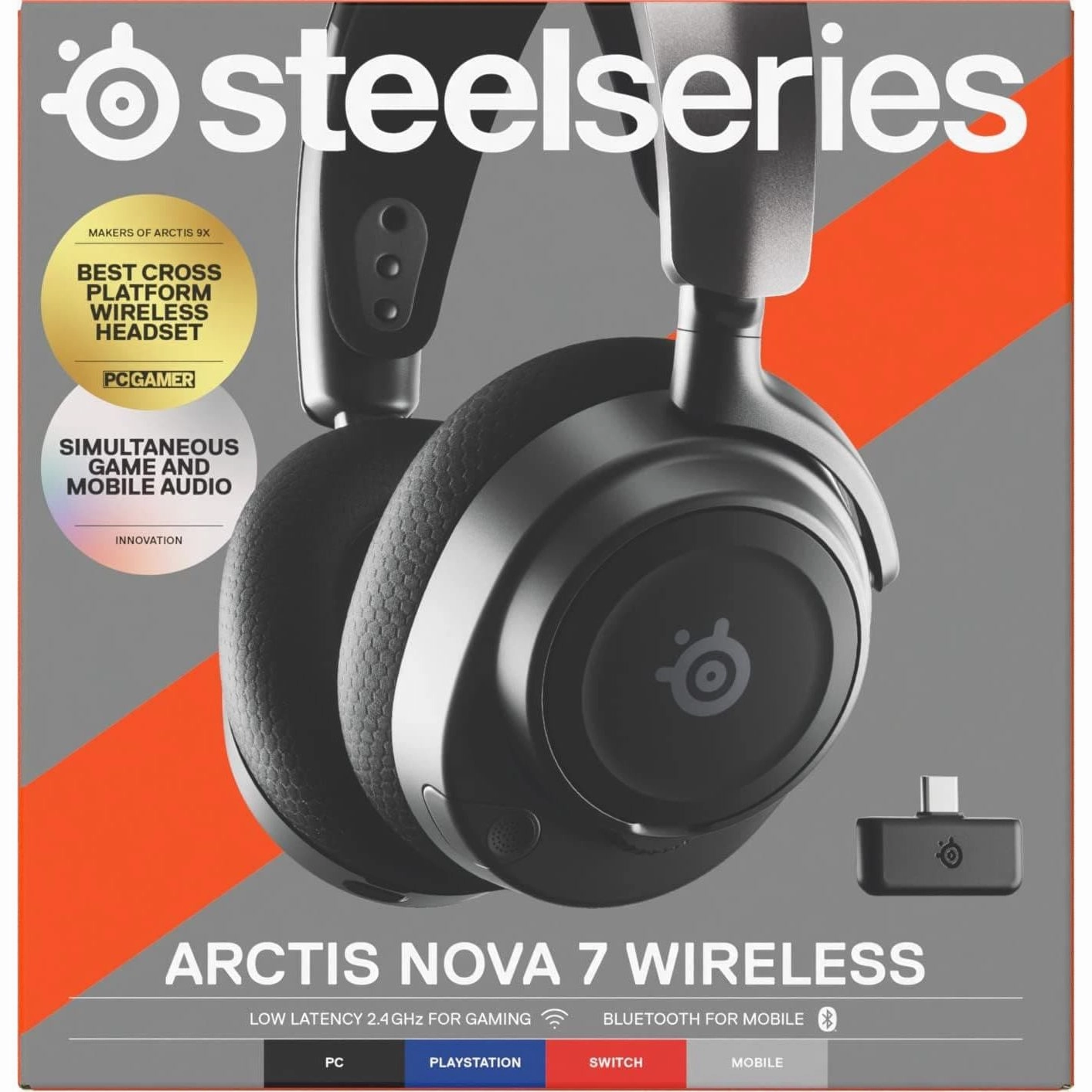 SteelSeries Arctis Nova 7 - Wireless Multi-System Gaming & Mobile Headset - Black
