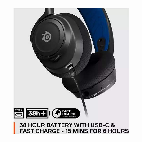 SteelSeries Arctis Nova 7P PS, PC, Switch Gaming Headset [Black & Blue]
