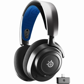 SteelSeries Arctis Nova 7P Wireless PS5 Gaming Headset - Neodymium Drivers, Dual Wireless (PlayStation & Bluetooth), 38H USB-C Battery, Gen2 AI Mic, PS4, PC, Switch, Mobile - Black earbuds and headphones, true wireless earbuds, noise cancelling earbuds