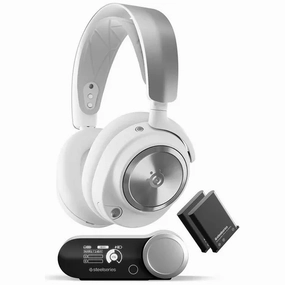 STEELSERIES Arctis Nova Pro Wireless 7.1 Gaming Headset for PC & PlayStation - White earbuds and headphones, true wireless earbuds, noise cancelling earbuds