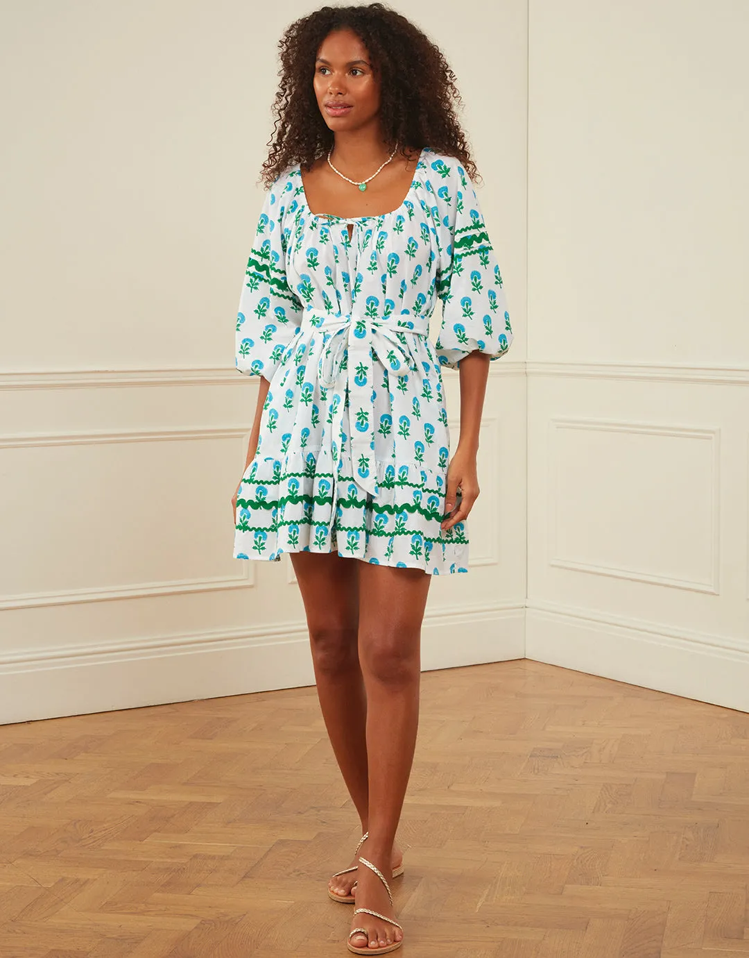 Stella Dress - Aqua Marigold