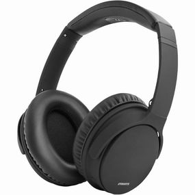 STREETZ BT500 Bluetooth Noise-Cancelling Headphones with Mic and Control Buttons - Black earbuds and headphones, true wireless earbuds, noise cancelling earbuds
