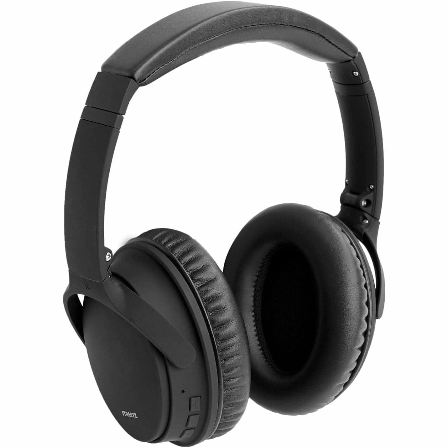 STREETZ BT500 Bluetooth Noise-Cancelling Headphones with Mic and Control Buttons - Black