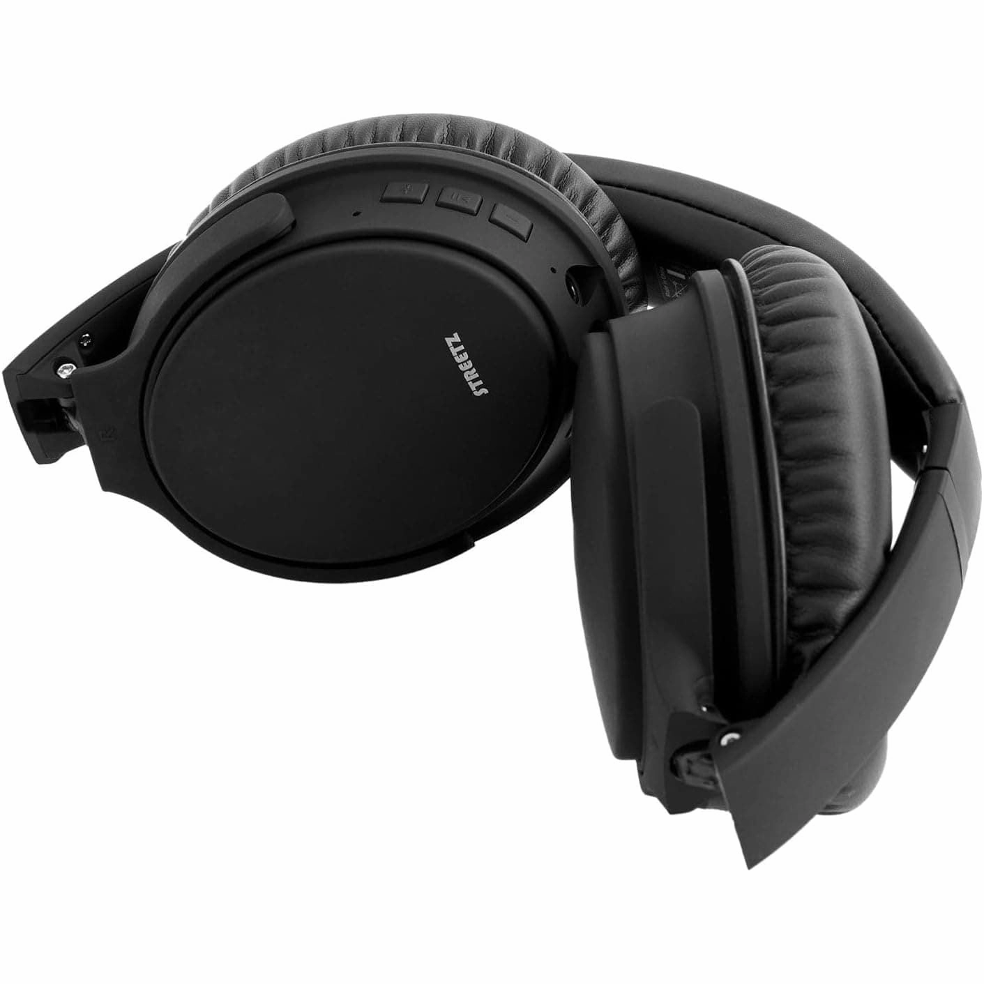 STREETZ BT500 Bluetooth Noise-Cancelling Headphones with Mic and Control Buttons - Black